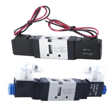 Imagem de VF3130 VF3230 VF3330 VF3430 VF3530-3GB/4GB/5GB/6GB-02 Elemets Pneumáticos Série VF Elemets 1/10.2 cm Entrada 5-Way Pneumático Válvula Solenoide de Ar (KVF3230,3GB-02 (AC11 10V))