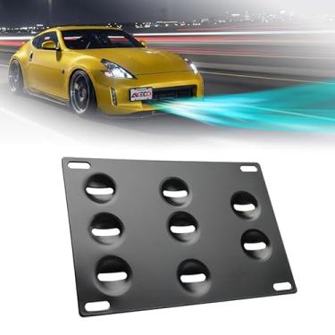 Imagem de AXECO Suporte de suporte de placa de carro para para-choque dianteiro compatível com Nissan 09-18 370Z Z34 GTR R35 Sentra, 04-17 Infiniti G37 2dr Coupe / Q60 / Q50 (não serve com sensor de estacionamento dianteiro)