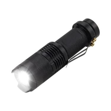 Imagem de Lanterna LED Mini Zoomável Verde Vermelha 365NM À Prova d'Água Com Cli