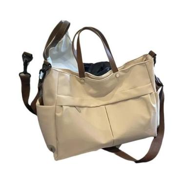 Imagem de Bolsa Tote Feminina de Nylon - Grande Capacidade, Dois Bolsos e Design