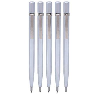 Imagem de Caneta para inscrição de diamante, ponta de carboneto de aço de tungstênio, ferramenta de gravação para cerâmica, vidro, metal, marcação de madeira, escultura, 5 pacotes