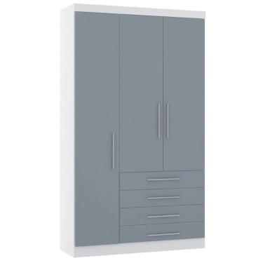 Imagem de Guarda Roupa Modulado 132cm 3 Portas E 4 Gavetas Alpes Luciane Móveis