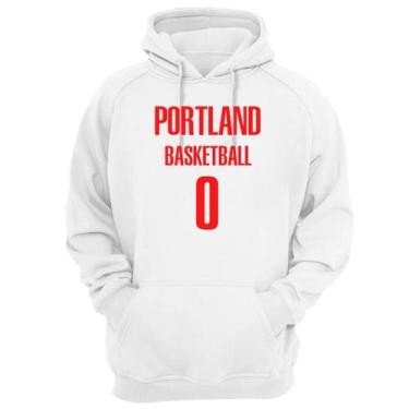 Imagem de Blusa Moletom Capuz Basquete Portland Basketball número 0 - Loja Click