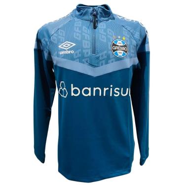 Imagem de Blusão Moletom Umbro Grêmio Comissão 2023 Azul Profissionais-Masculino