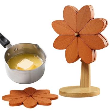 Imagem de Conjunto De Suportes Para Panelas | Resistente Ao Calor Natural Com Suporte - Protetores De Calor De Moinho De Para Cozinha - Para Decoração Doméstica Mesa Escritório Café Caneca Panelas