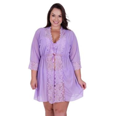 Imagem de Hobby Plus Size Tule Renda -c5 IZA - BELLA DA SERRA MODAS, Lilás