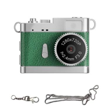 Imagem de Mingzhe Mini Chaveiro Câmera Digital 1080P Retro Estética Vintage Câmera 1MP Fotos para Fotografia de Viagens (Verde)
