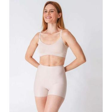 Imagem de Bermuda Modeladora Cós Alto Sem Costura DelRio Bege-61050, Bege, M