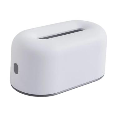 Imagem de KiBcsLic Porta-lenços retangular, porta-papel higiênico, dispensador de lenços para mesa, banheiro, sala de estar e cozinha, Branco