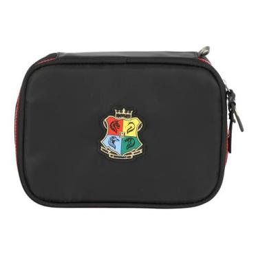 Imagem de Estojo Harry Potter Hogwarts Oficial Preta com Zíper - - LUXCEL, Preto