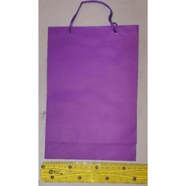 Imagem de 10 Sacolas Lisa Lembrancinha Festa Roxo. - Sacola Papelão