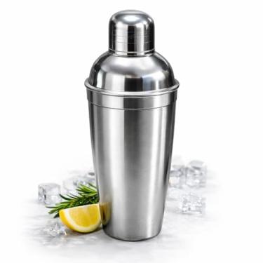 Imagem de Coqueteleira Inox para Drinks 500ml com Coador Integrado Premium - Aço Inoxidável, Design Moderno e Ergonômico, Ideal para Coquetéis, Sucos e Bebidas Geladas - Perfeita para Profissionais e Casa