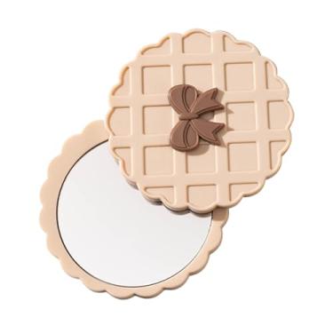 Imagem de Espelho compacto - Espelho de viagem pequeno padrão waffle | Ferramenta de maquiagem , acessórios cosméticos para penteado, selfie, atividades ao ar livre, compras, deslocamento diário