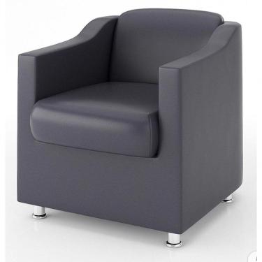 Imagem de Poltrona Decorativa Tila Reforçada Consultório Sala E Recepção Suede Grafite Sj Móveis E Decoração