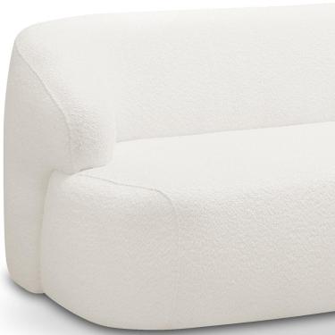 Imagem de Sofá 2 Lugares Curvo Orgânico Living 150cm Barolo L06 Bouclê Branco