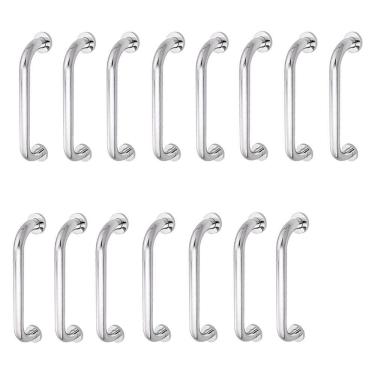 Imagem de Alça De Apoio Barra Inox 30cm Kit 15 Unidades Acessibilidade Idoso Gestante Criança Suporte Banheiro