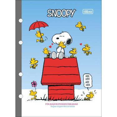Imagem de Refil Tiliflex Para Caderno Argolado Colegial Snoopy 80 Folhas Tilibra Modelo 2