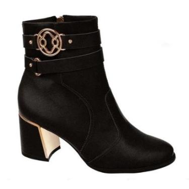 Imagem de Bota Bebecê Feminina T6616-127 Cano Curto Salto Bloco-Feminino