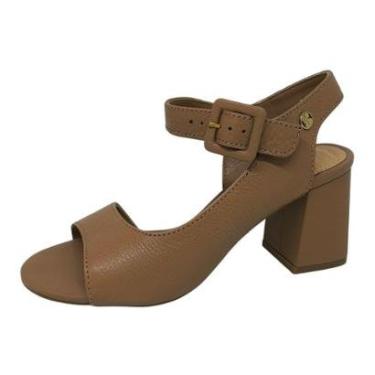 Imagem de Sandalia Feminina Salto Medio Bloco Elegante Couro Bottero-Feminino