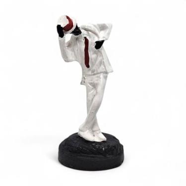 Imagem de Estátua Zé Pilintra Resina Branco Proteção de Caminhos 9 cm - Emilson