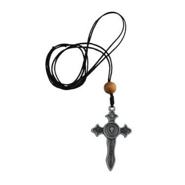 Imagem de Colar Cordão Cruz Espada de São Miguel Arcanjo ARL9163 - Artigos Relig