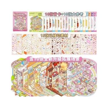 Imagem de Adesivos 3D De Paisagens De Desenhos Animados Para Cabanas De Bolso TE