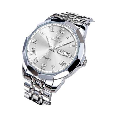 Imagem de Relógio De Pulso Masculino À Prova d'Água Em Aço Inoxidável OLEVS Reló