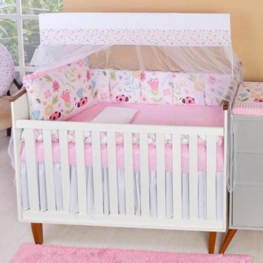 Imagem de Kit Berço Americano Almofadinhas Bebê Menina 13 peças - Avm Enxovais, 