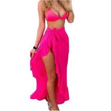 Imagem de Saida De Praia Longa Canga De Amarrar Pareô Escolha a Cor - M & K Shop