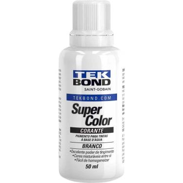 Imagem de Corante Líquido Para Tinta A Base D'água, Branco, 50 Ml, Tekbond