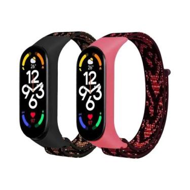 Imagem de Correias De Substituição De Nylon Ajustáveis para Xiaomi Mi Band 7 6 5