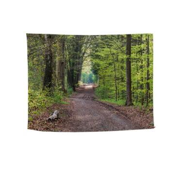 Imagem de Tapeçaria de parede Foggy Forest Room Aesthetic 150x100cm Microfabric 