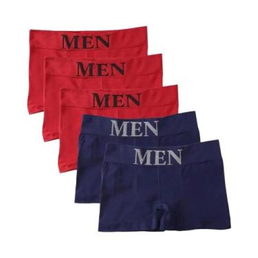 Imagem de Conjunto De 5 Cuecas Boxer Masculinas De Alta Elasticidade E Respirabi