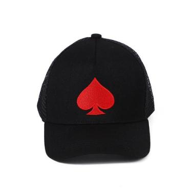 Imagem de Boné de beisebol Boné de caminhoneiro de malha com bordado em espada v