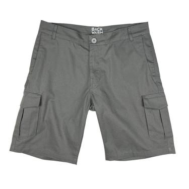Imagem de Bermuda Passeio Back Wash Cargo Sarja Cinza-Masculino