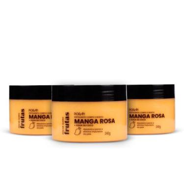 Imagem de Esfoliante Manga Rosa Corpo E Rosto Porán Bem Me Quero 240g, 03 Unid