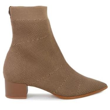 Imagem de Bota Feminina Carrano Knit Marrom Honey - 716008-Feminino