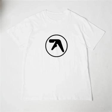 Imagem de Camiseta Masculina Preta Engraçada Aphex Twin - Algodão, Manga Curta, 