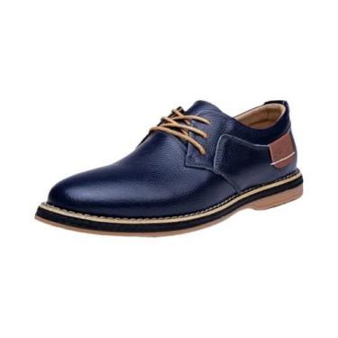 Imagem de Sapatos Sociais Masculinos plus Size Em Couro Legítimo, Estilo Oxford,