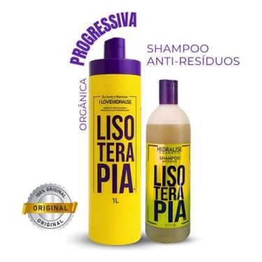 Imagem de Kit Lisoterapia Progressiva Sem Formol + Shampoo Anti-resíduos - Hidra
