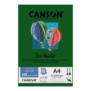 Imagem de Papel Canson A4 Iris Vivaldi 185g 25Fls - Escolha a Cor, Verde Amazona