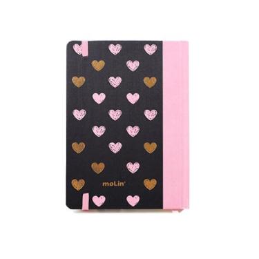 Imagem de Caderneta Molin Loveskine Pautada CD c/96 fls Preto