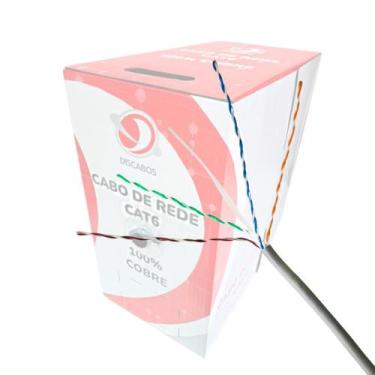 Imagem de Cabo de Rede de Alta Velocidade UTP CAT6 1 Gbps Discabos Azul 305 Metr