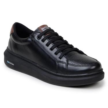 Imagem de Tênis Masculino Casual Solado Alto Couro Legitimo-Masculino