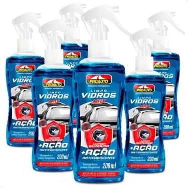 Imagem de Kit 6 Limpa Vidros Automotivo Antiembaçante Proauto 200ml