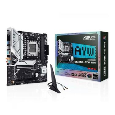 Imagem de Placa Mãe ASUS B650M-AYW Wi-Fi, AM5, mATX, DDR5, Wi-fi, Bluetooth - 90MB1KI0-M0EAY0-Uni...