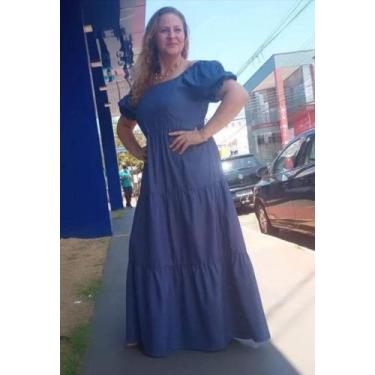 Imagem de Vestido longo azul - Valdirene Modas01 