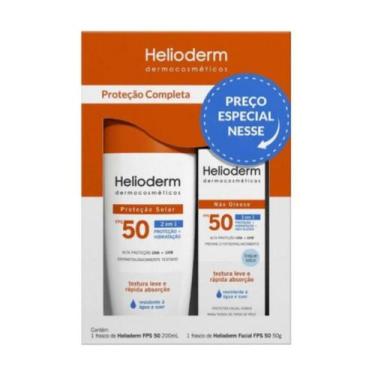 Imagem de Kit Helioderm Protetor Solar Fps50 200ml + Facial Fps 50 50g