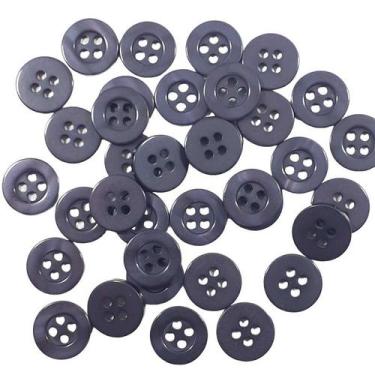 Imagem de Botão Chumbo 11mm 4 Furos Plástico Abs Brilho 50Un 100Un 200Un uniform