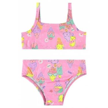 Imagem de Biquini Infantil Proteção UV Quimby 4/8 Ref. 29408, Pink, 8